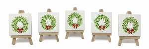 Mini Christmas Wreaths- 3" x 3" 