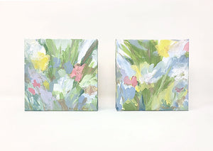 Spring Fleurs II and I - 6" x 6" each 